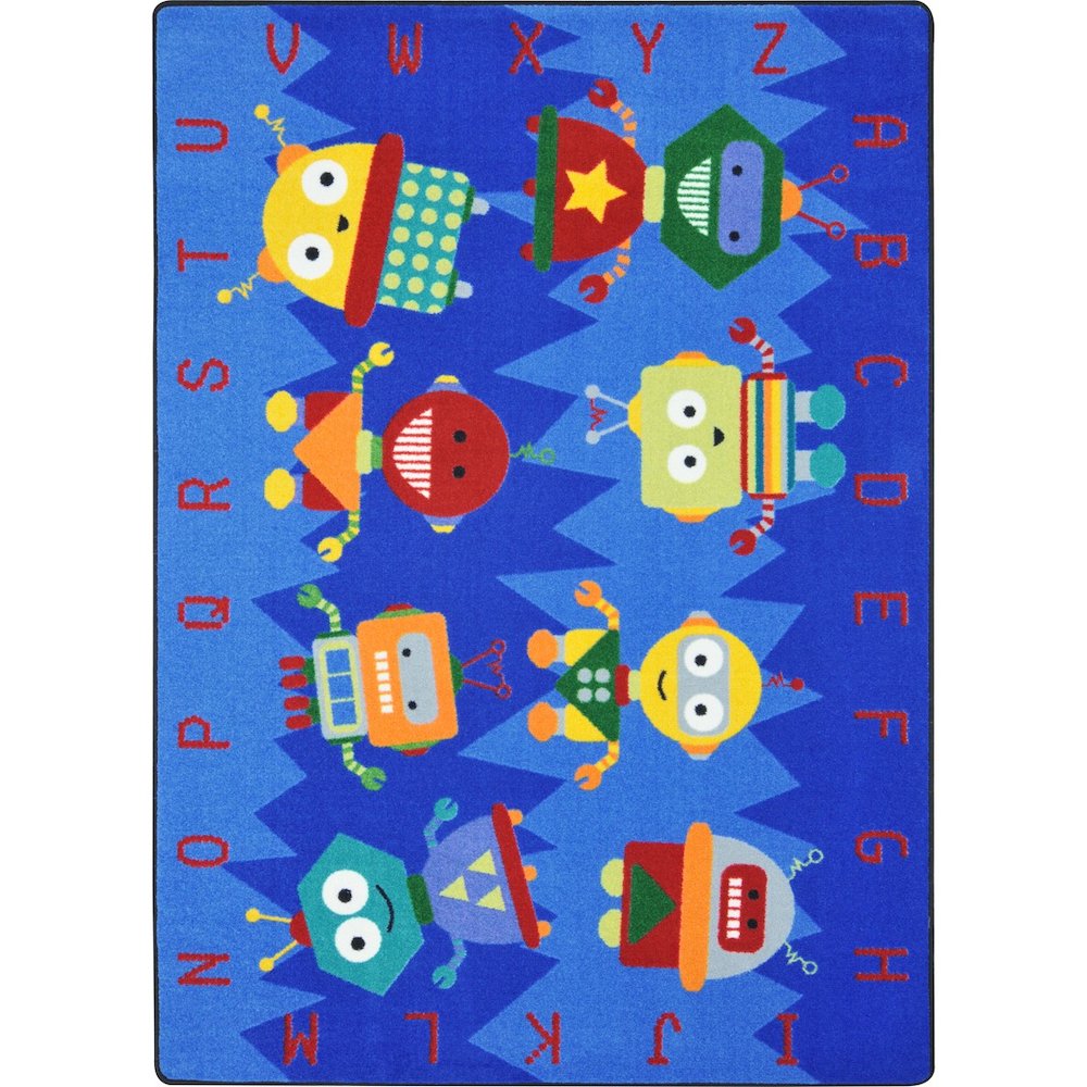 Kid Essentials Alphabet Bots 10'9" x 13'2" Area Rug in Color Multi. Picture 1