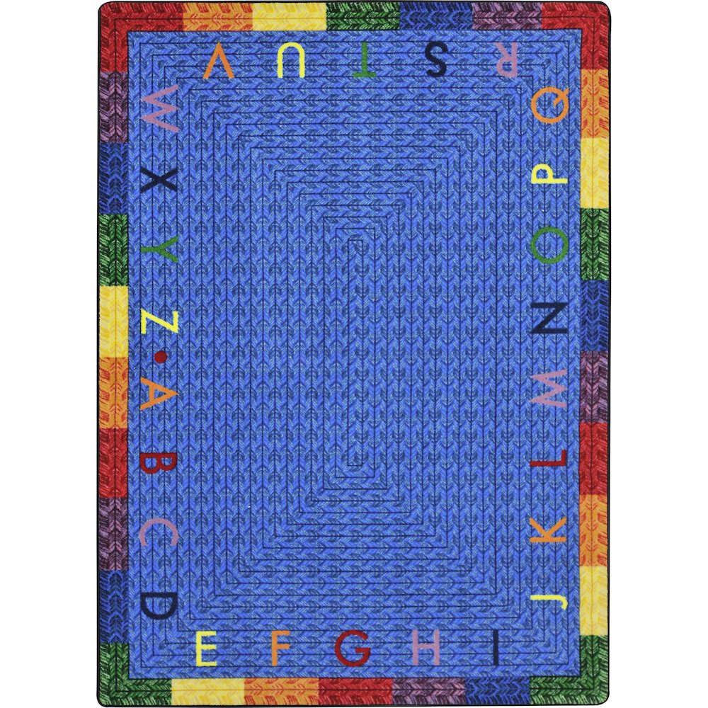 Kid Essentials Alphabet Braid 7'8" x 10'9" Area Rug in Color Multi. Picture 1