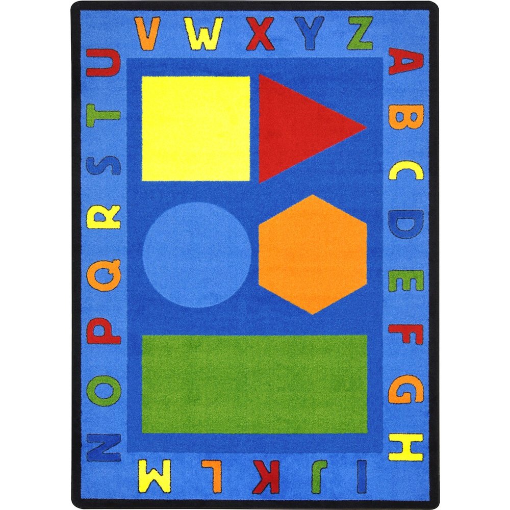 Kid Essentials Alphabet Shapes 10'9" x 13'2" Area Rug in Color Multi. Picture 1