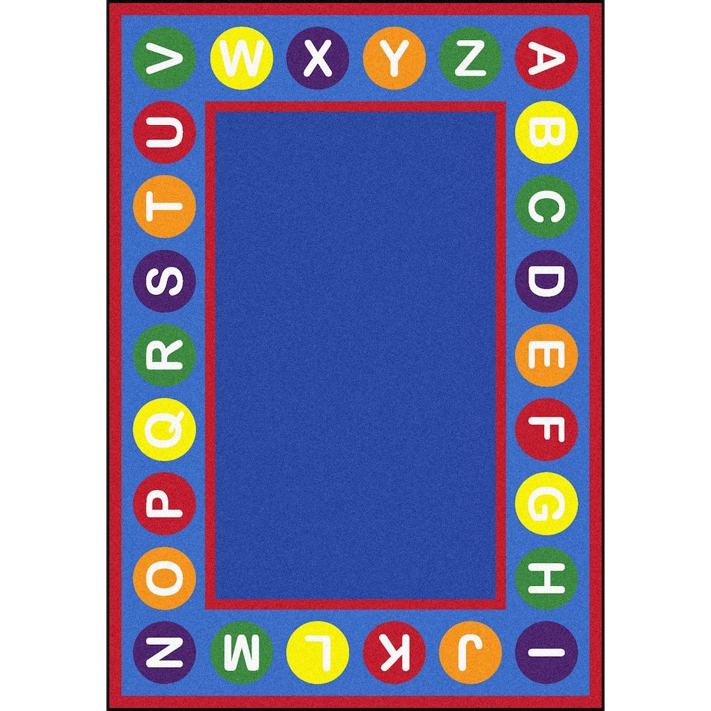 Kid Essentials Alphabet Spots 10'9" x 13'2" Area Rug in Color Multi. Picture 1