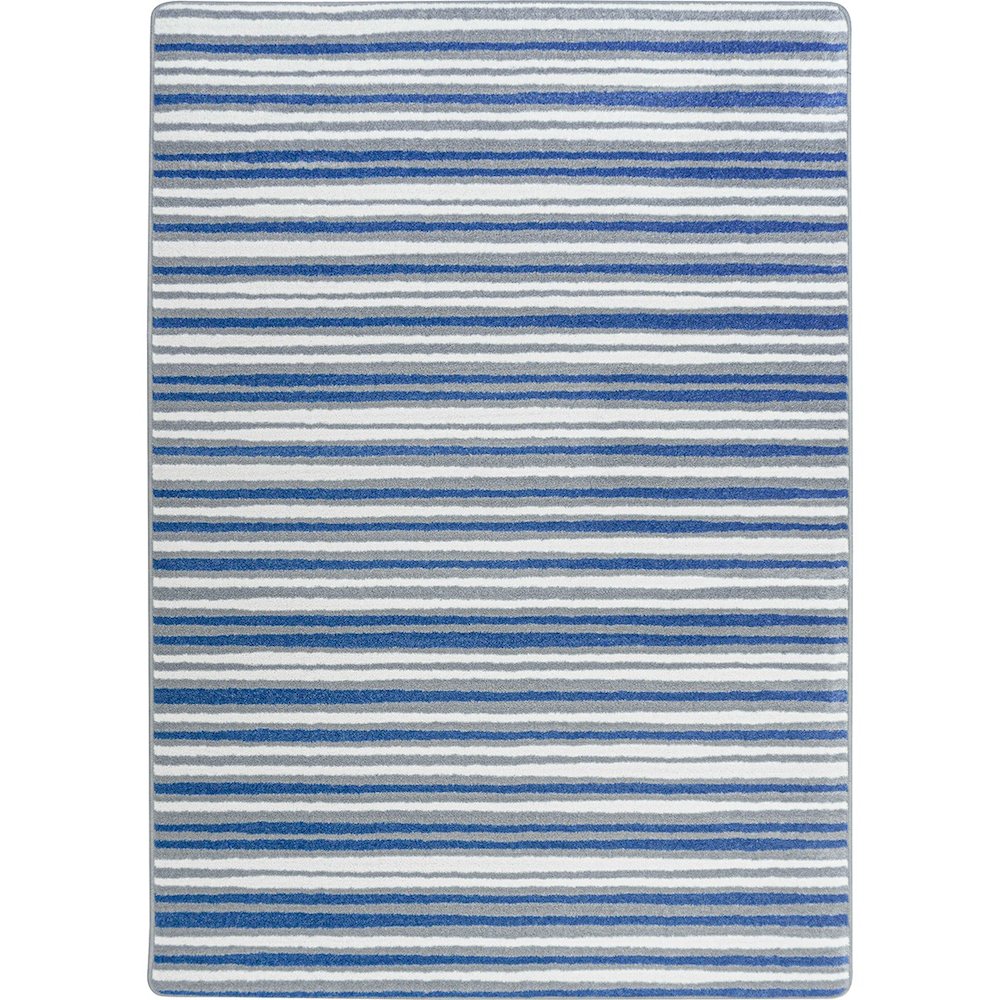 Claremont Kids Between the Lines 7'8" x 10'9" Area Rug in Color Blue Skies. Picture 1