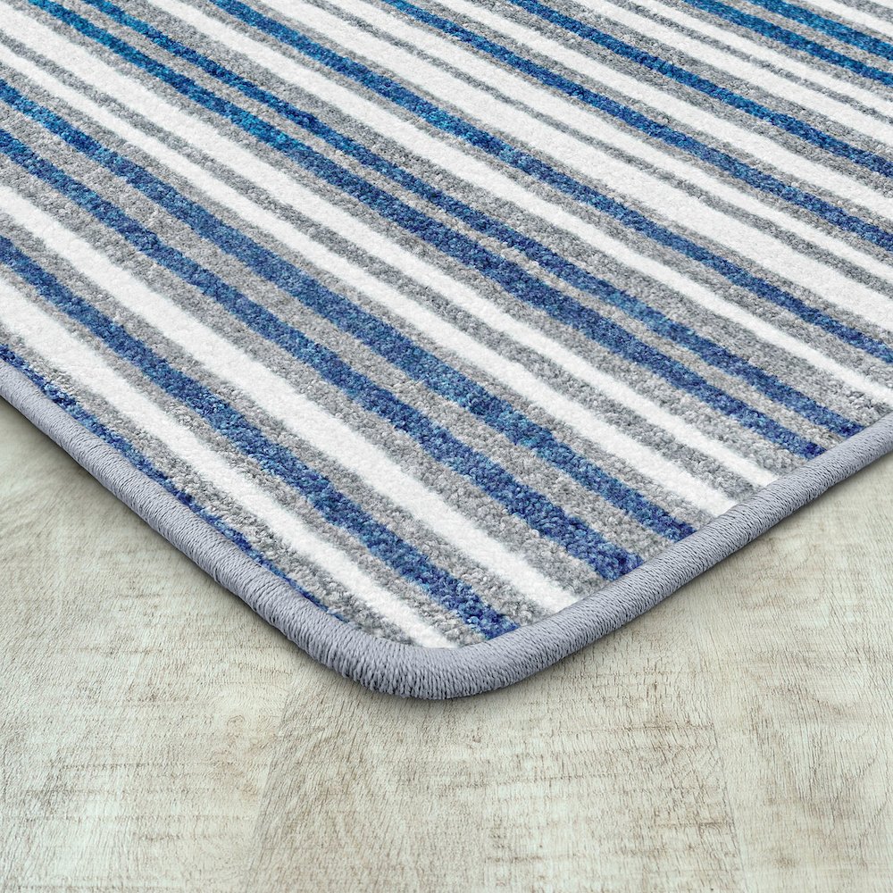 Claremont Kids Between the Lines 7'8" x 10'9" Area Rug in Color Blue Skies. Picture 2