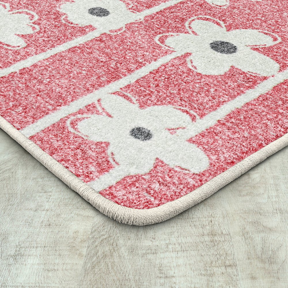 Claremont Kids Big Blooms 7'8" x 10'9" Area Rug in Color Blush. Picture 2