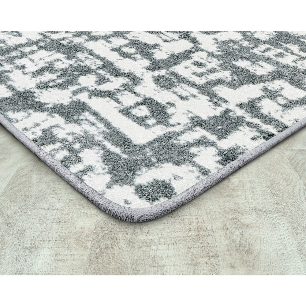 WorkSpace Block Print 7'8" x 10'9" Area Rug in Color Cloudy. Picture 2