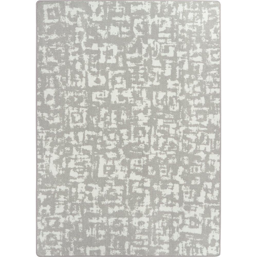 WorkSpace Block Print 7'8" x 10'9" Area Rug in Color Dove. Picture 1