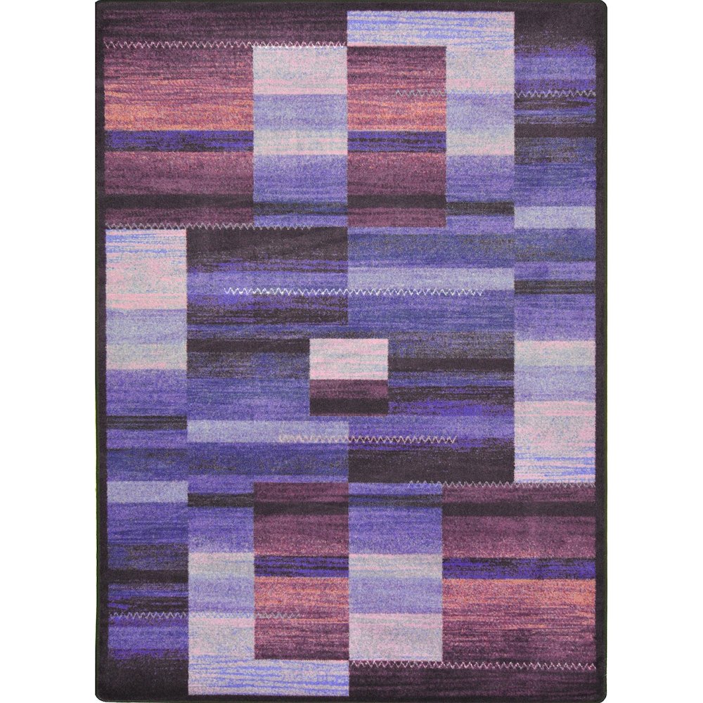 Kid Essentials Boomblox 7'8" x 10'9" Area Rug in Color Purple. Picture 1