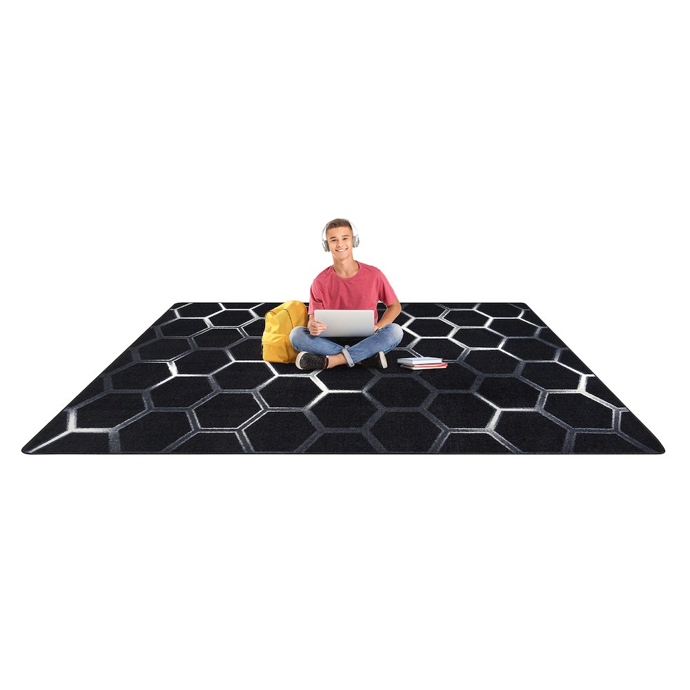 Kid Essentials Breakout 7'8" x 10'9" Area Rug in Color Arctic. Picture 4