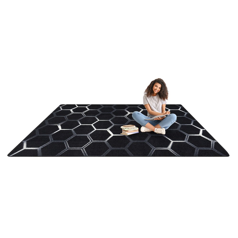 Kid Essentials Breakout 7'8" x 10'9" Area Rug in Color Arctic. Picture 5
