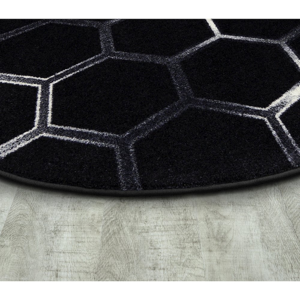 Kid Essentials Breakout 13'2" Round Area Rug in Color Arctic. Picture 2