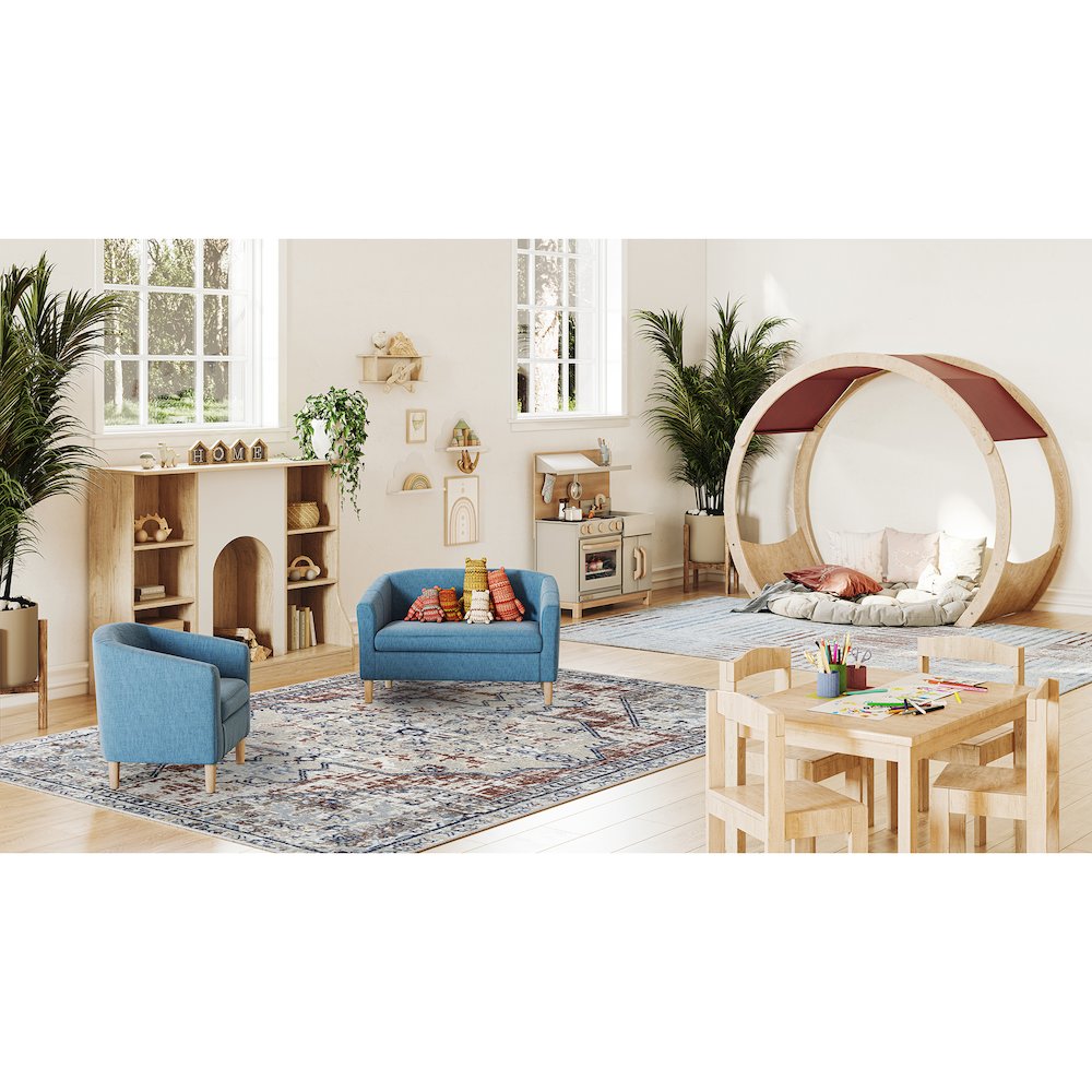 Canyon Tapestry 7'8" x 10'9" Area Rug in Color Terracotta. Picture 3