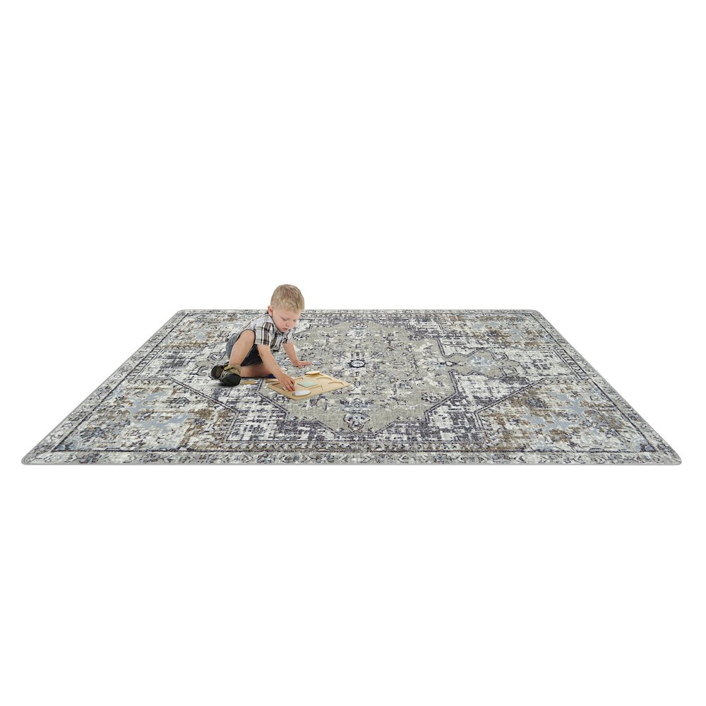 Canyon Tapestry 7'8" x 10'9" Area Rug in Color Twilight. Picture 4