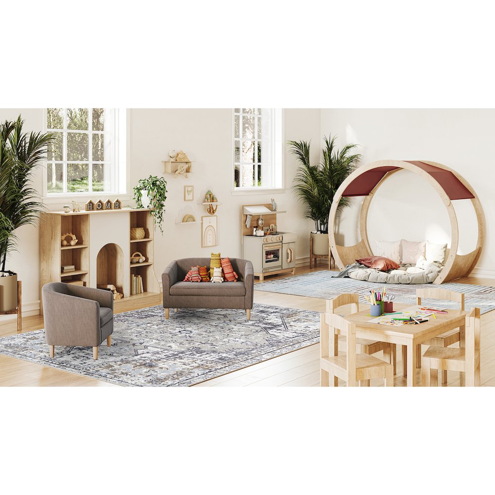 Canyon Tapestry 7'8" x 10'9" Area Rug in Color Twilight. Picture 3