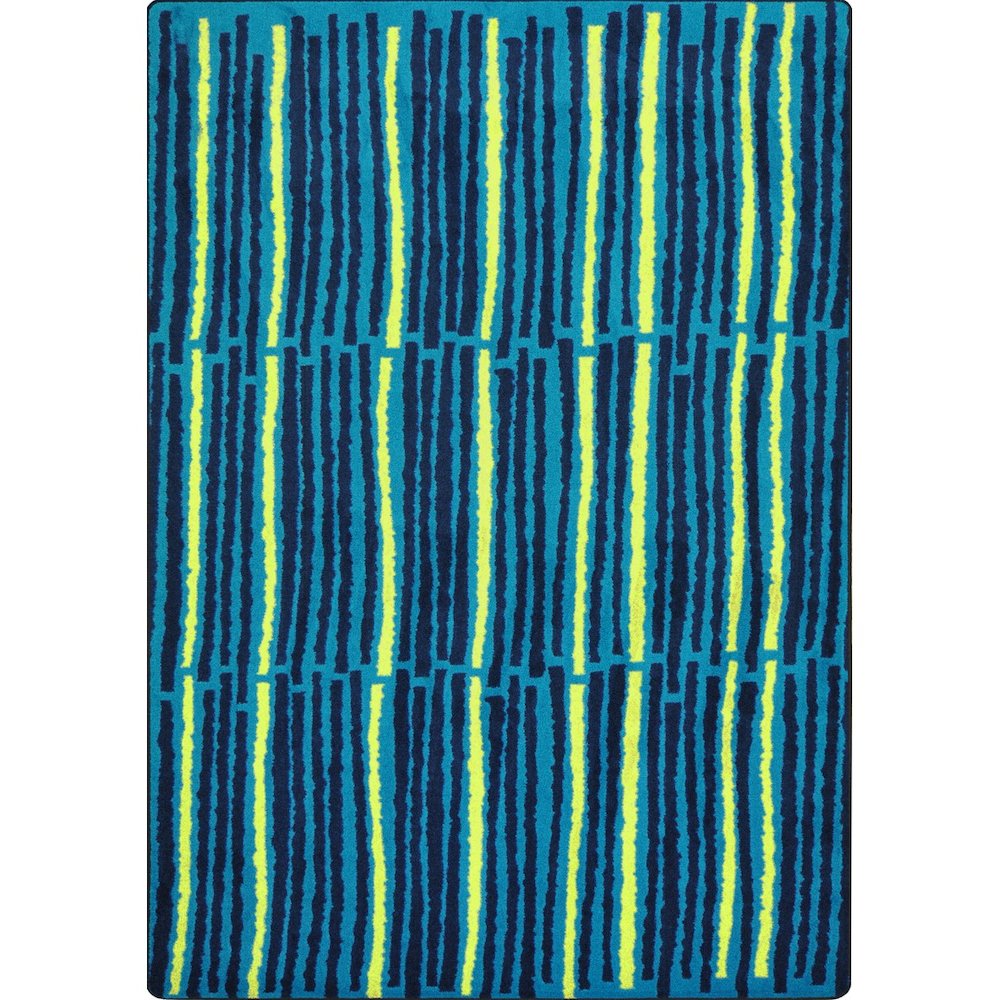Kid Essentials Cascade 7'8" x 10'9" Area Rug in Color Teal. Picture 1