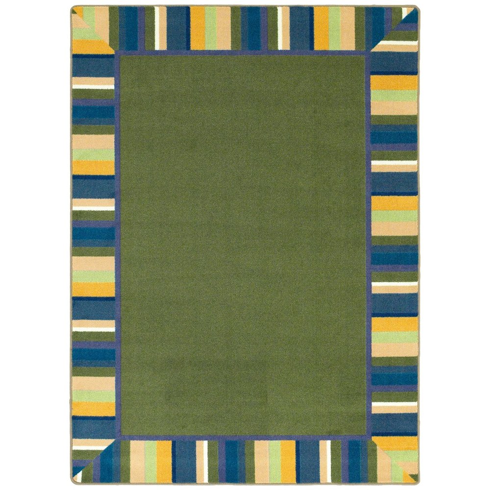 Kid Essentials Clean Green 7'8" x 10'9" Area Rug in Color Bold. Picture 1