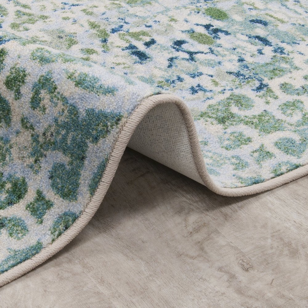First Take Composite 7'8" x 10'9" Area Rug in Color Sea Green. Picture 2