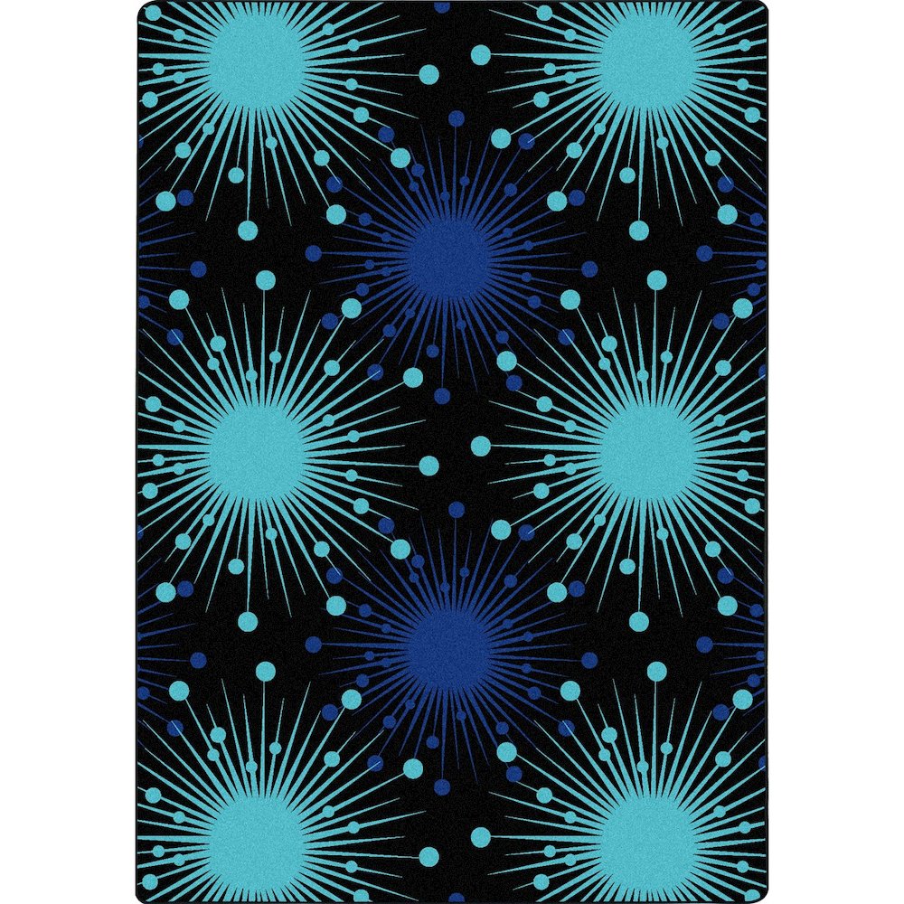 Kaleidoscope Cosmopolitan 10'9" x 13'2" Area Rug in Color Blue. Picture 1