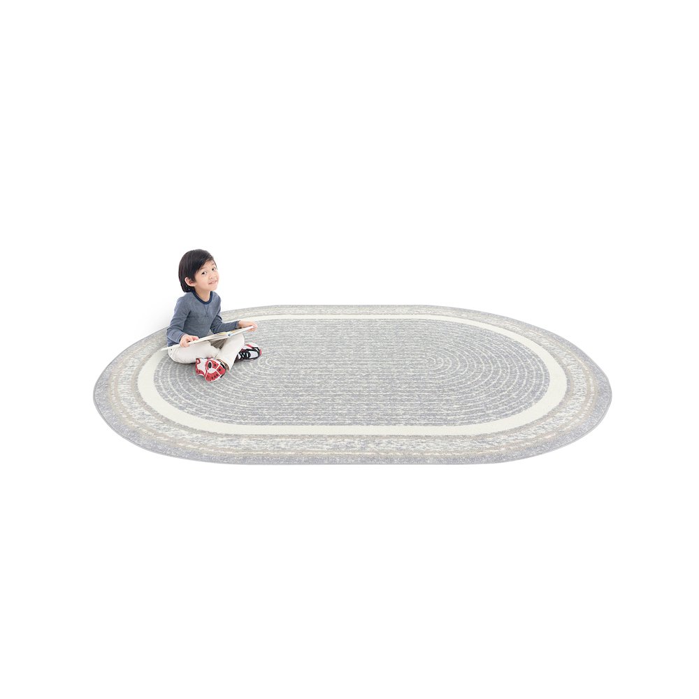 Cozy Corner 7'8" x 10'9" Oval Area Rug in Color Mist. Picture 3