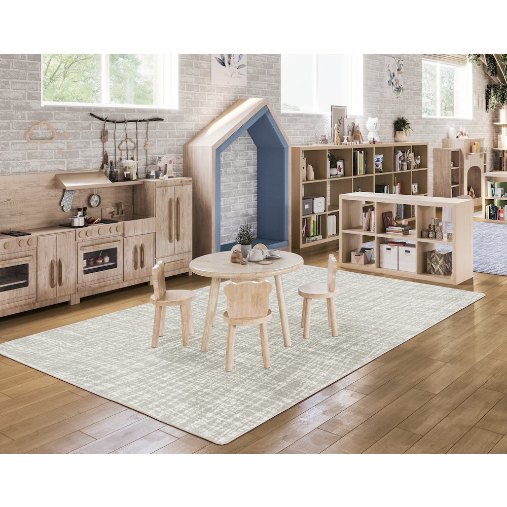Impressions Crisscross 7'8" x 10'9" Area Rug in Color Dove. Picture 3