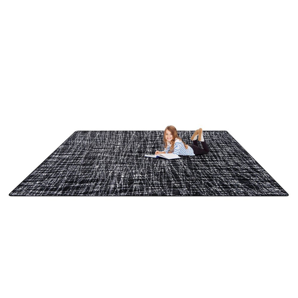 Impressions Crisscross 7'8" x 10'9" Area Rug in Color Shadow. Picture 4