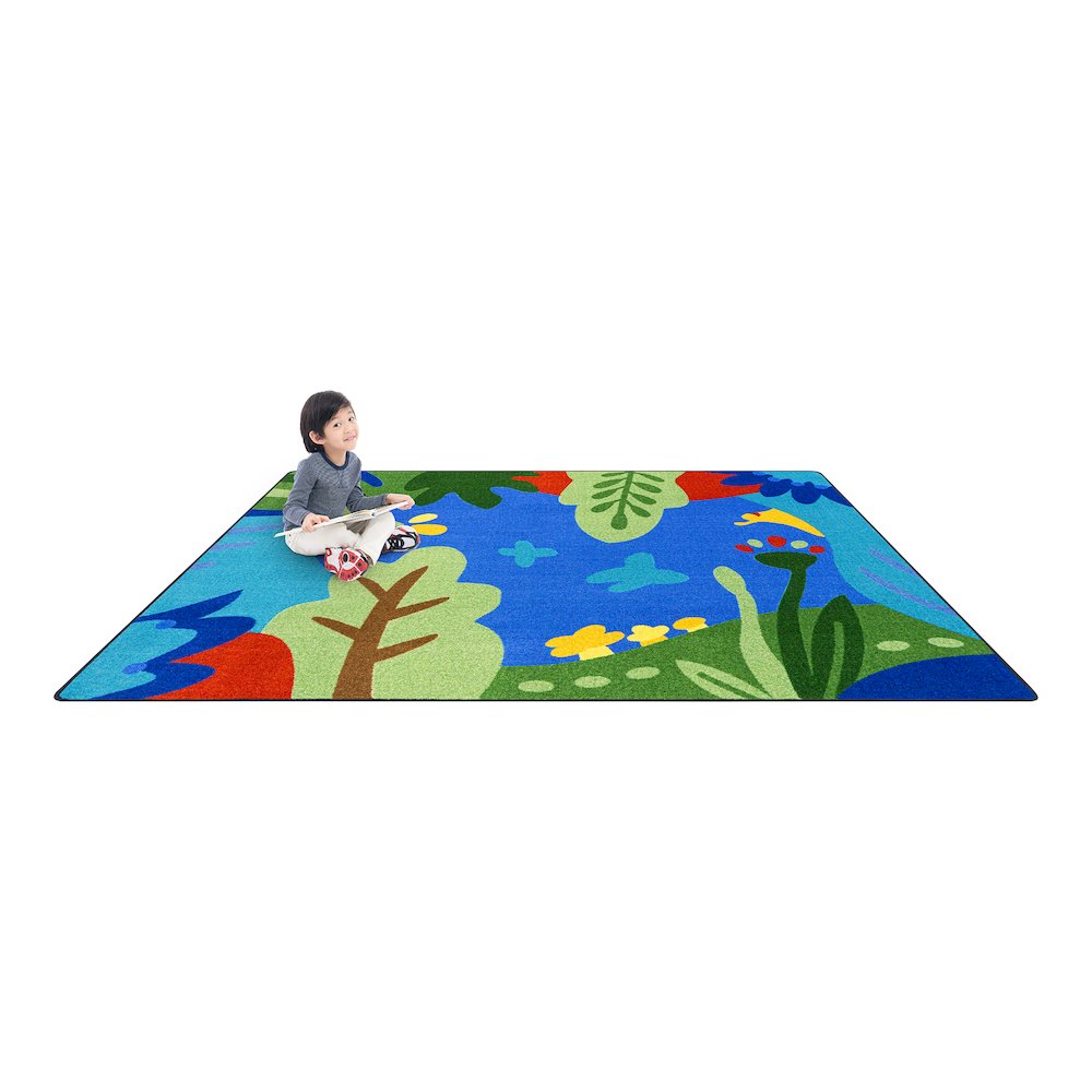 Curious World 10'9" x 13'2" Area Rug in Color Multi. Picture 4