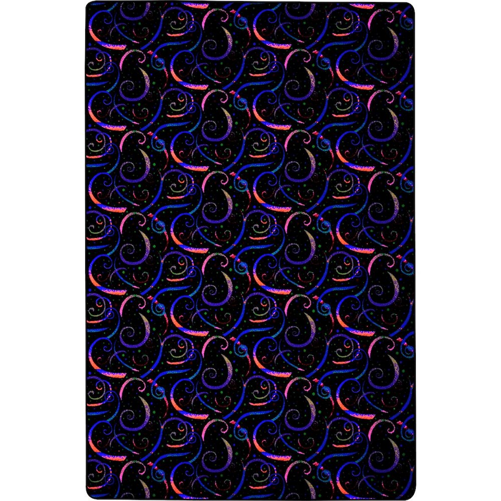 Neon Lights Dynamo 6' x 9' Area Rug in Color Fluorescent. Picture 1