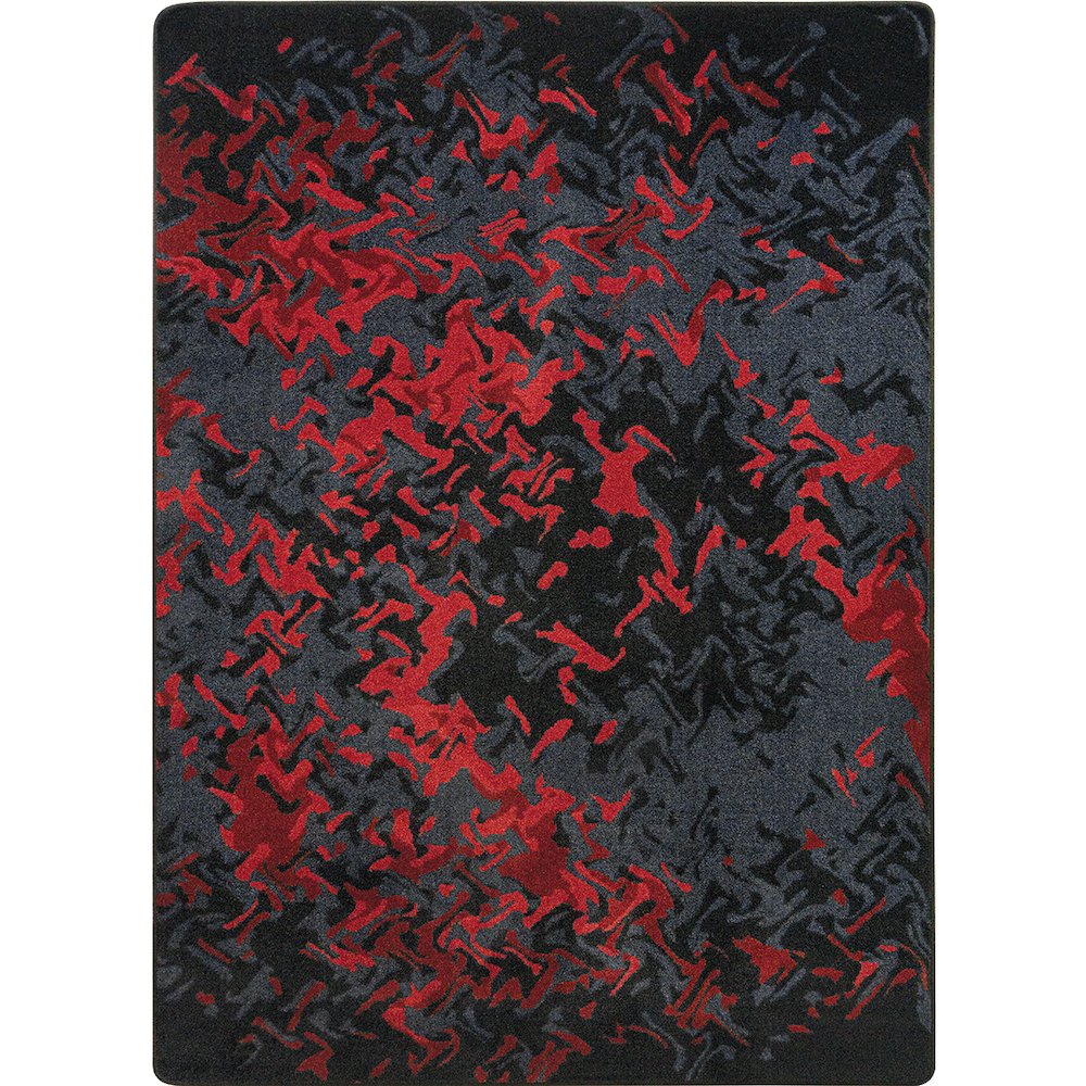 Kid Essentials Eruption 7'8" x 10'9" Area Rug in Color Ruby. Picture 1