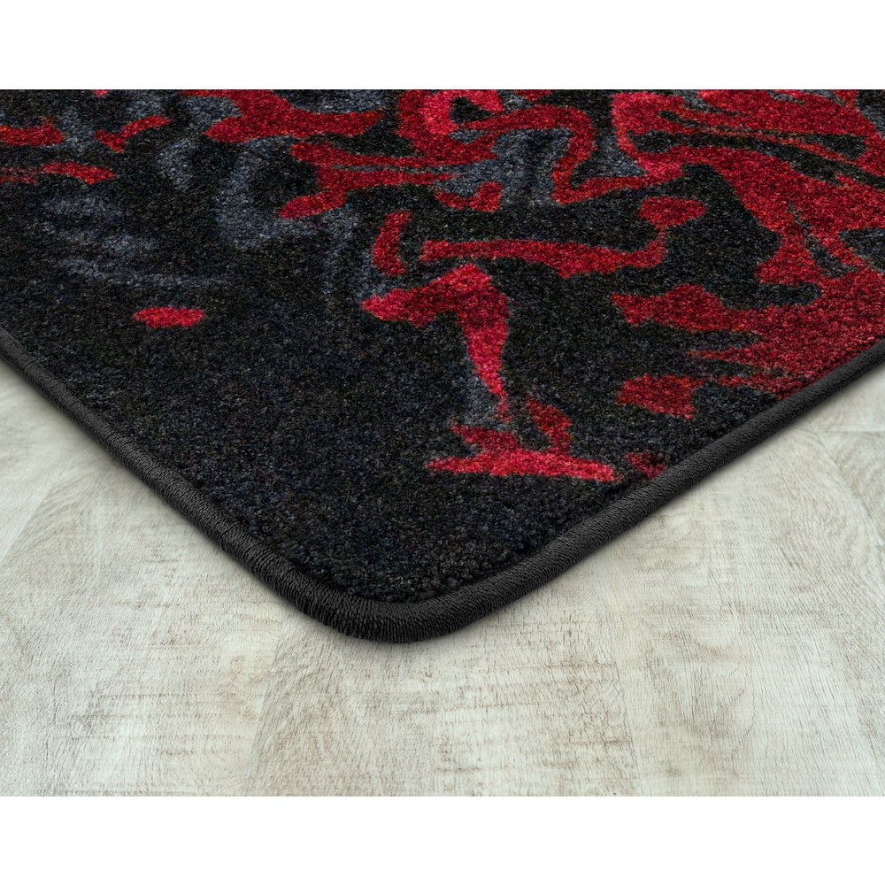 Kid Essentials Eruption 7'8" x 10'9" Area Rug in Color Ruby. Picture 2