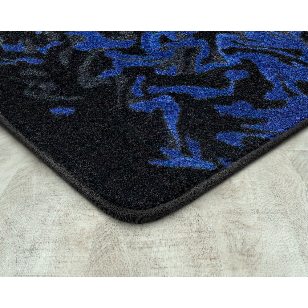 Kid Essentials Eruption 7'8" x 10'9" Area Rug in Color Sapphire. Picture 2