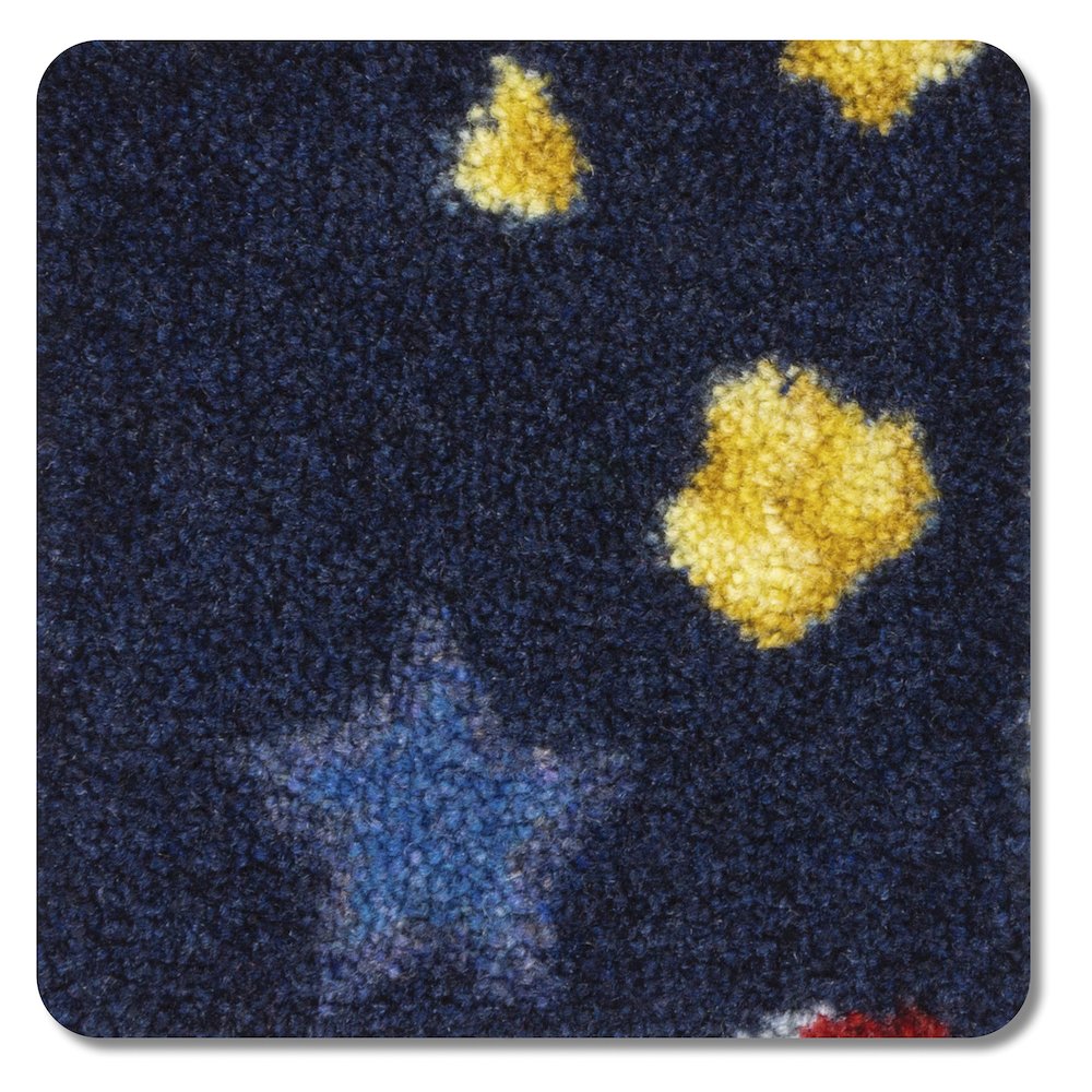 Any Day Matinee Feature Film 7'8" x 10'9" Area Rug in Color Navy. Picture 5