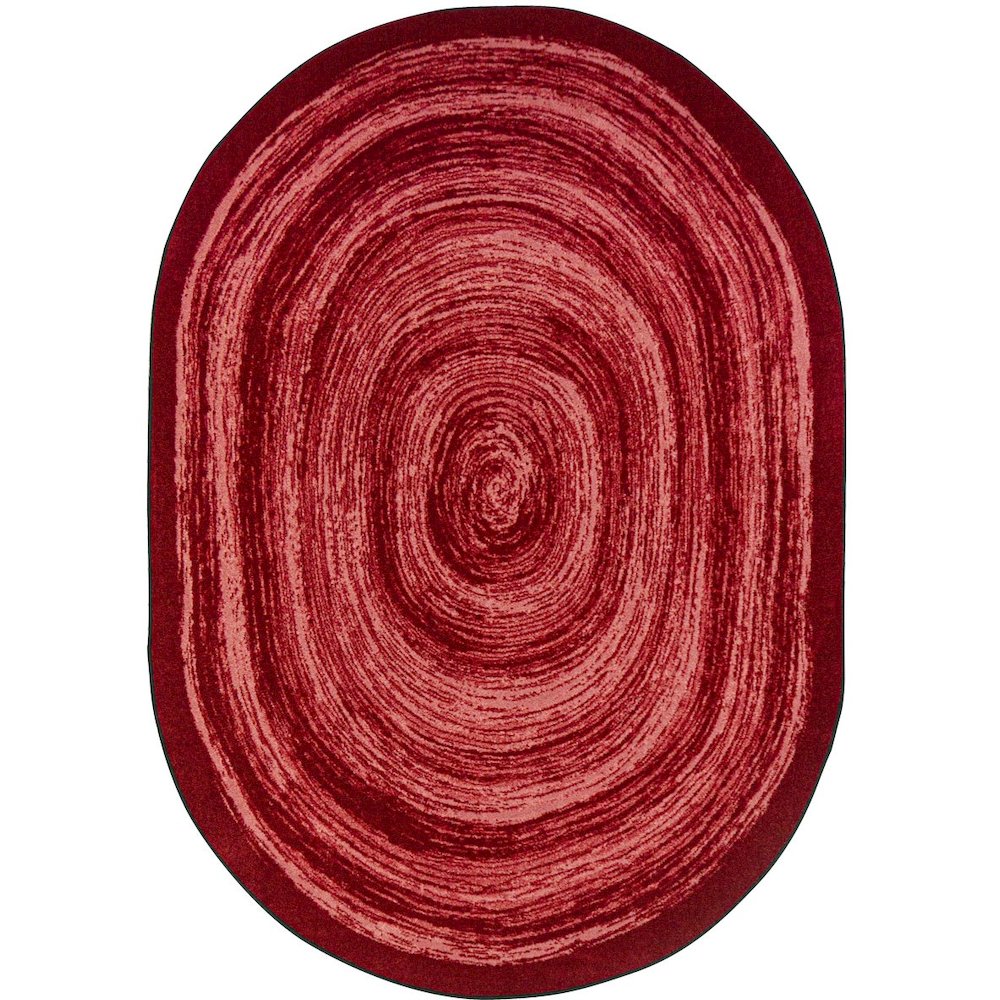 Kid Essentials Feeling Fun 10'9" x 13'2" Oval Area Rug in Color Red. Picture 1