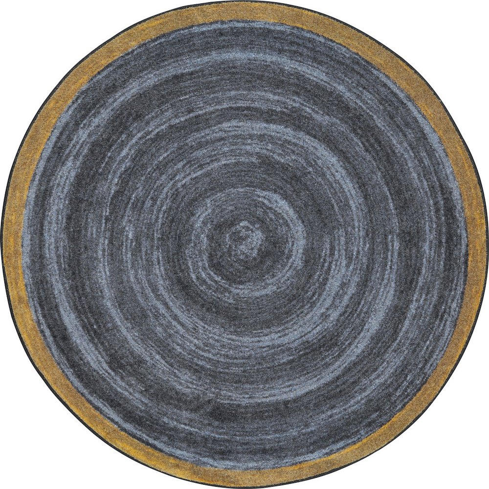 Kid Essentials Feeling Natural 13'2" Round Area Rug in Color Slate. Picture 1