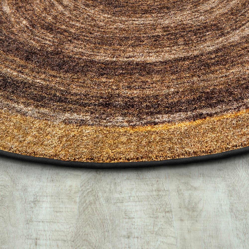 Kid Essentials Feeling Natural 13'2" Round Area Rug in Color Walnut. Picture 2