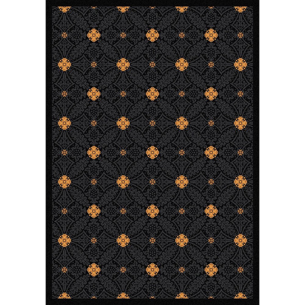 Any Day Matinee Fort Wood 7'8" x 10'9" Area Rug in Color Black. Picture 1