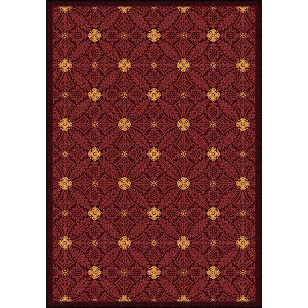 Any Day Matinee Fort Wood 7'8" x 10'9" Area Rug in Color Burgundy. Picture 1