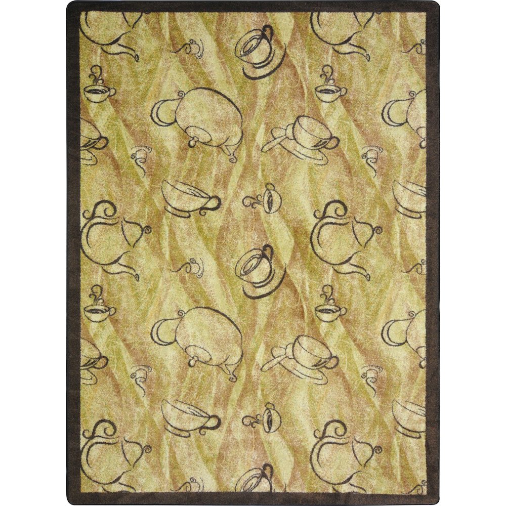 Kaleidoscope Fresh Brew 7'8" x 10'9" Area Rug in Color Bean. Picture 1