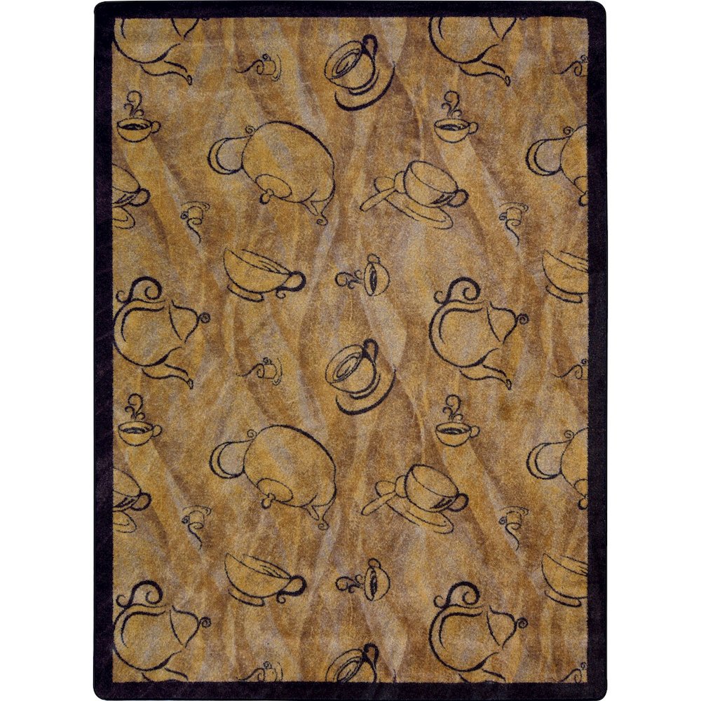 Kaleidoscope Fresh Brew 7'8" x 10'9" Area Rug in Color Mocha. Picture 1