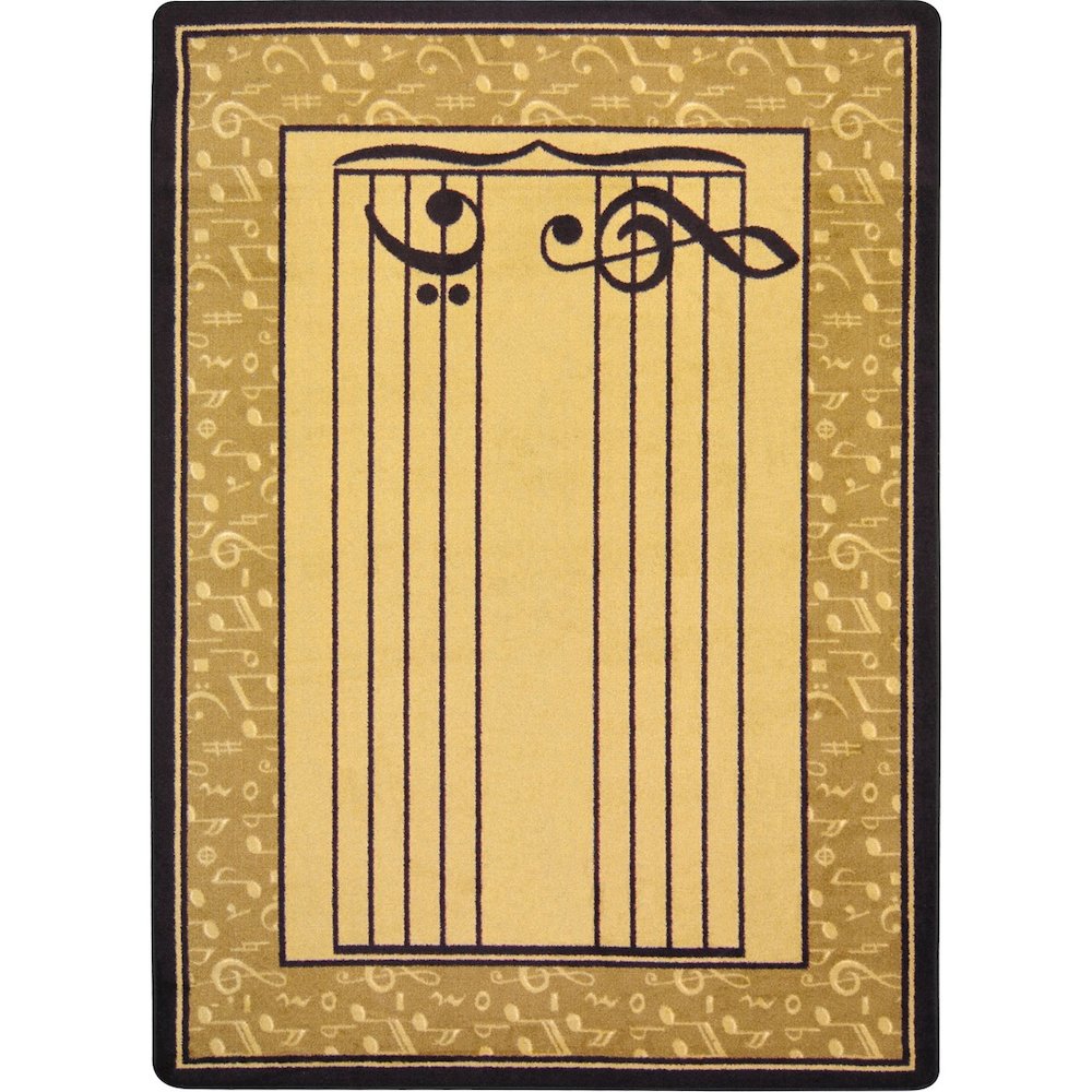 Kid Essentials Fully Staffed 7'8" x 10'9" Area Rug in Color Sand. Picture 1