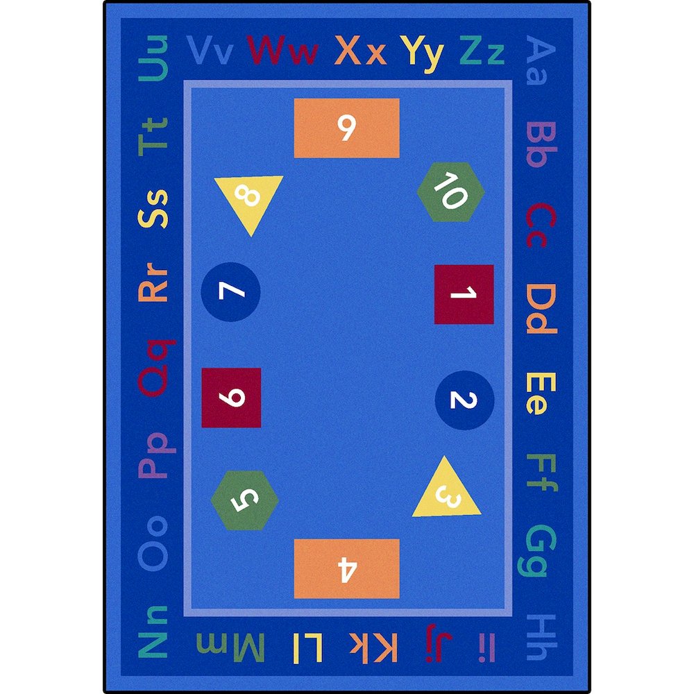 Kid Essentials Fun-damentals 10'9" x 13'2" Area Rug in Color Multi. Picture 1