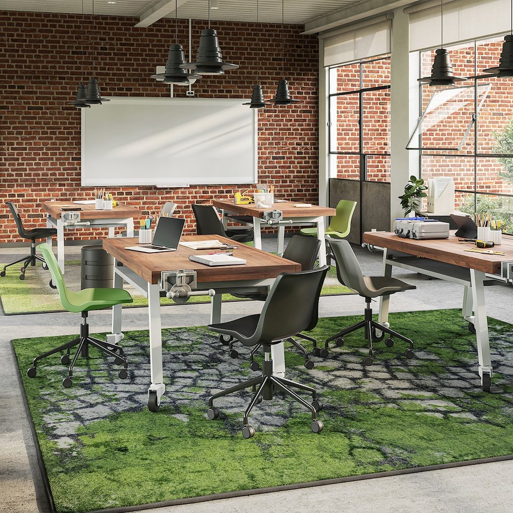 Kid Essentials Grown Up 10'9" x 13'2" Area Rug in Color Meadow. Picture 2