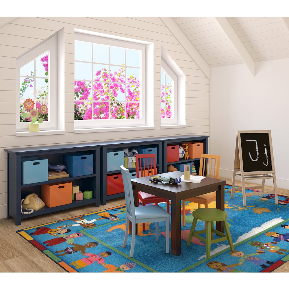 Kid Essentials Hands Around the World 7'8" x 10'9" Area Rug in Color Multi. Picture 3