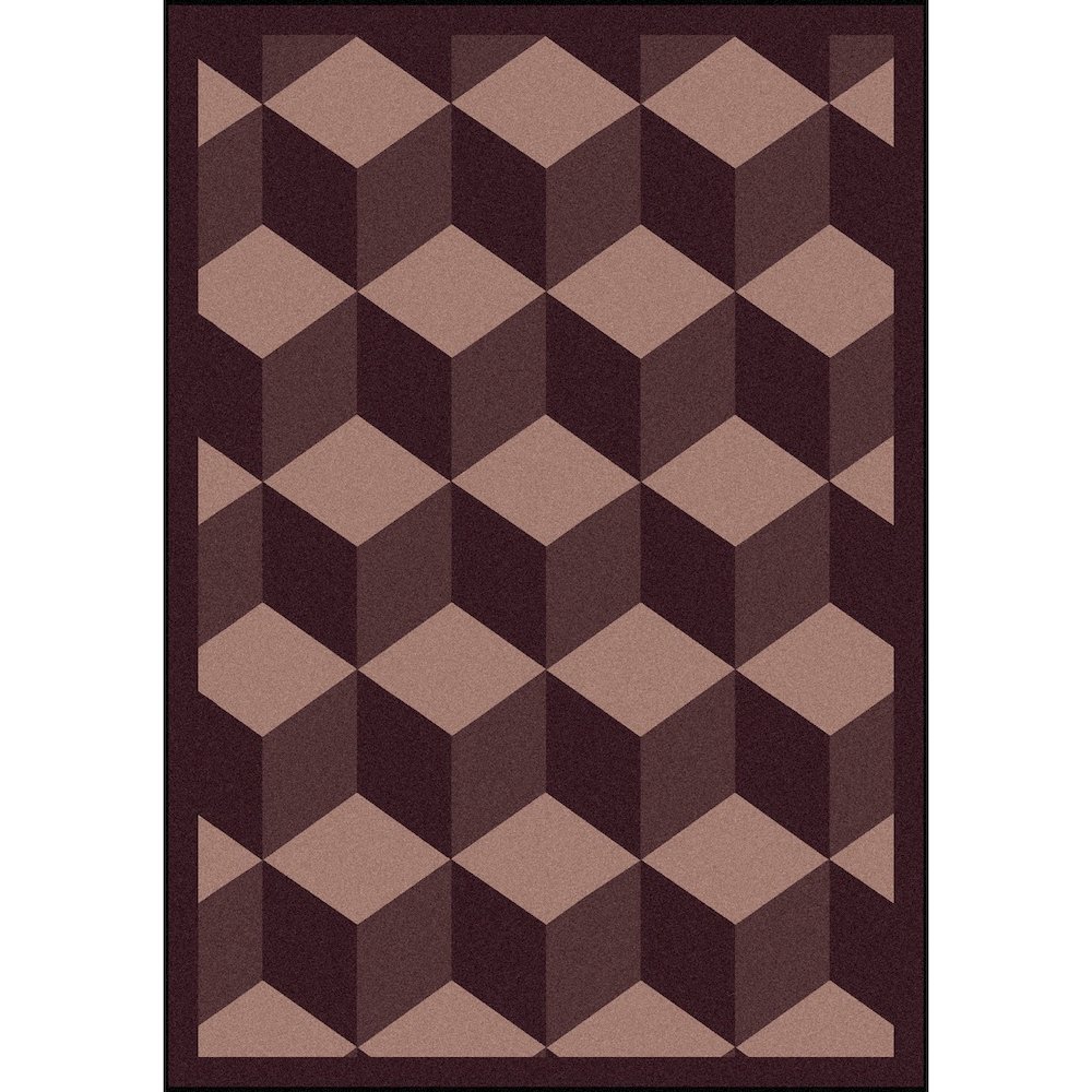 Kaleidoscope Highrise 7'8" x 10'9" Area Rug in Color Plum. Picture 1