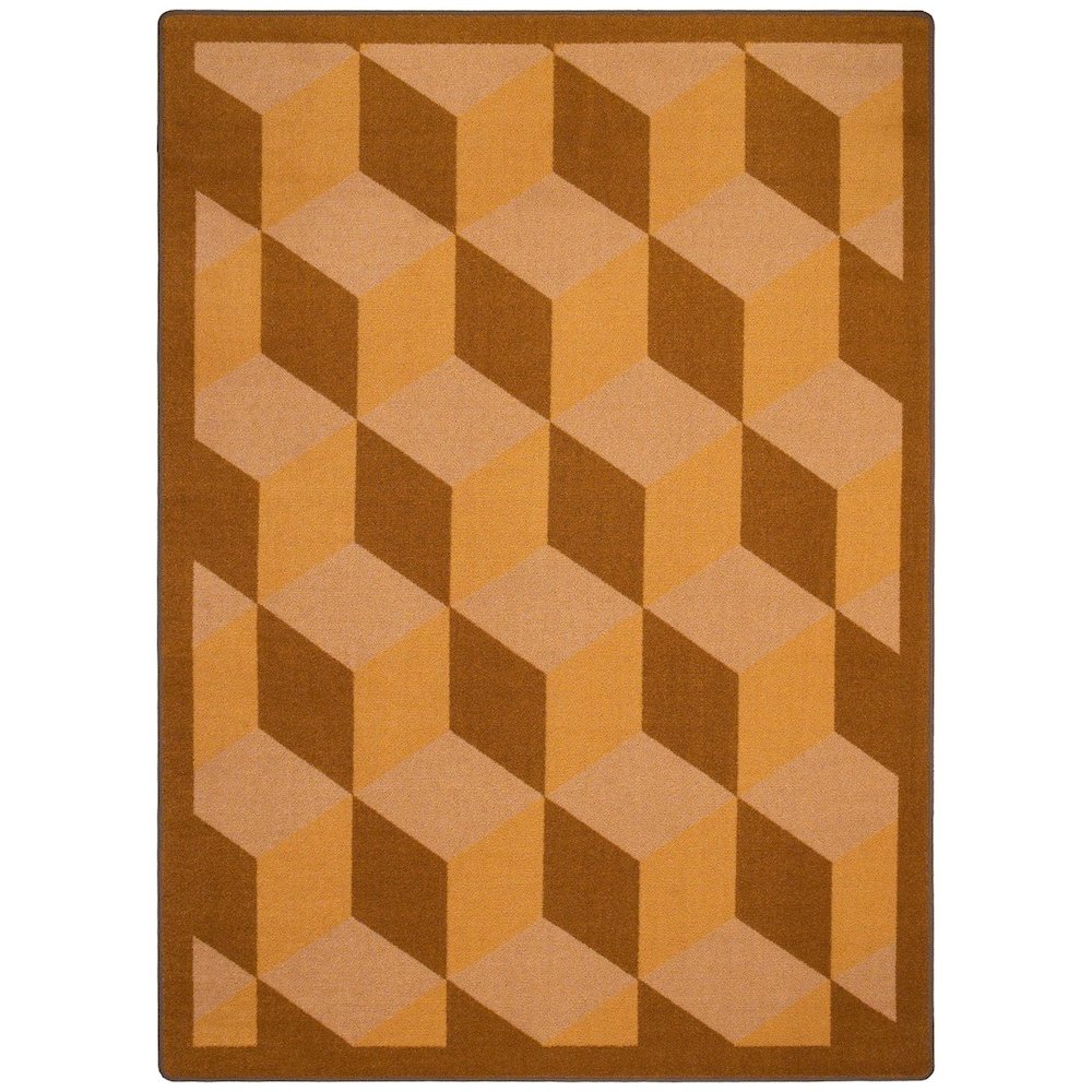 Kaleidoscope Highrise 7'8" x 10'9" Area Rug in Color Wheat. Picture 1