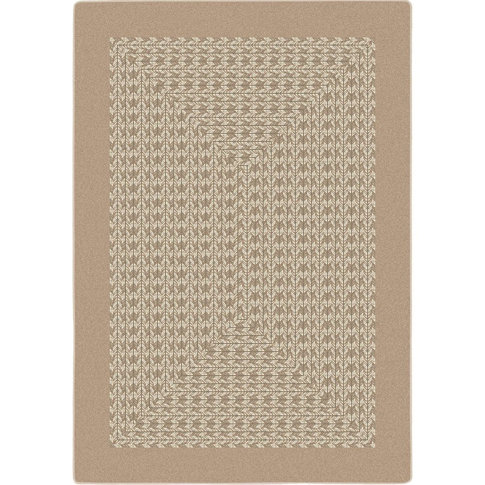 Kid Essentials Like Home 7'8" x 10'9" Area Rug in Color Beige. Picture 1