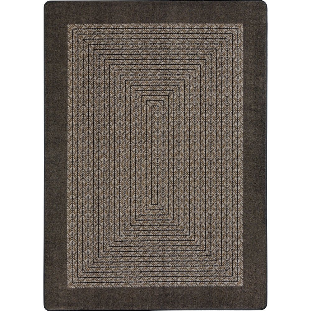 Kid Essentials Like Home 7'8" x 10'9" Area Rug in Color Chocolate. Picture 1