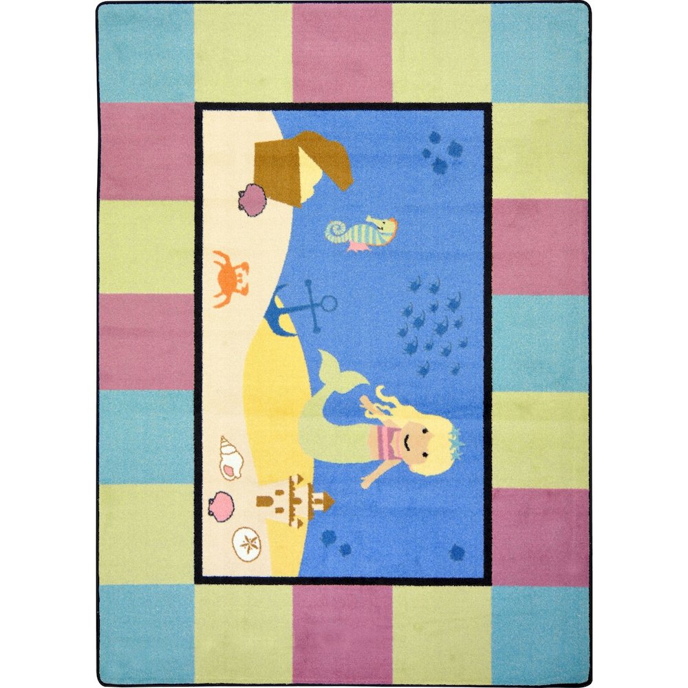 Kid Essentials Lil' Mermaid 7'8" x 10'9" Area Rug in Color Multi. Picture 1