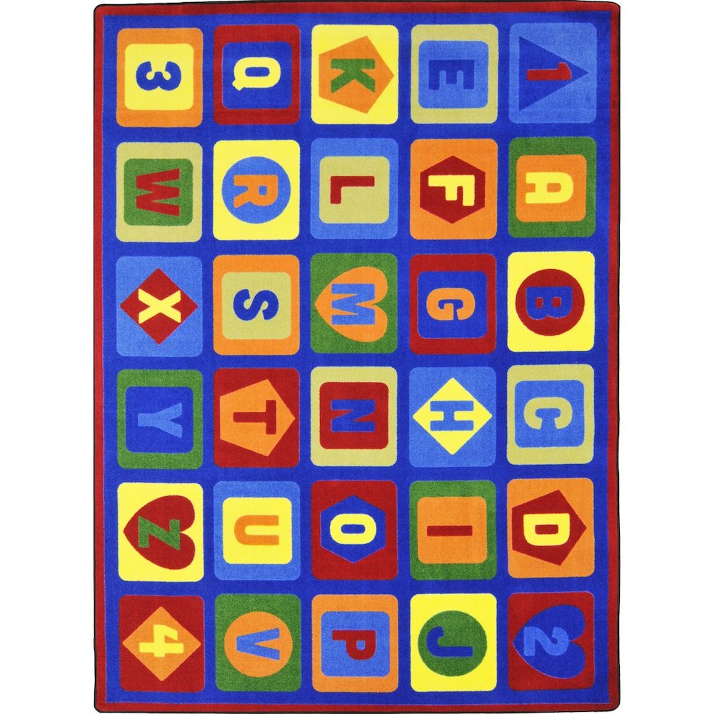 Kid Essentials Lots to Learn 10'9" x 13'2" Area Rug in Color Multi. Picture 1