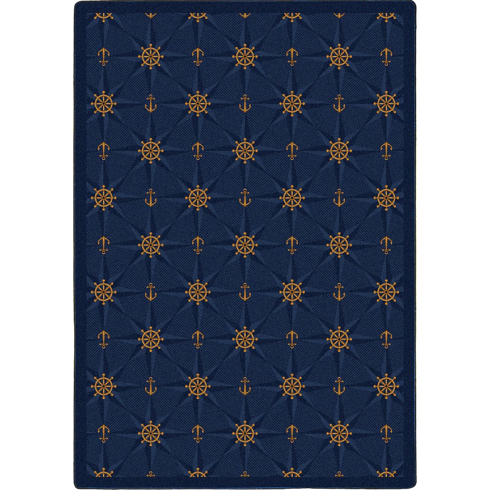 Kaleidoscope Mariner's Tale 7'8" x 10'9" Area Rug in Color Navy. Picture 1