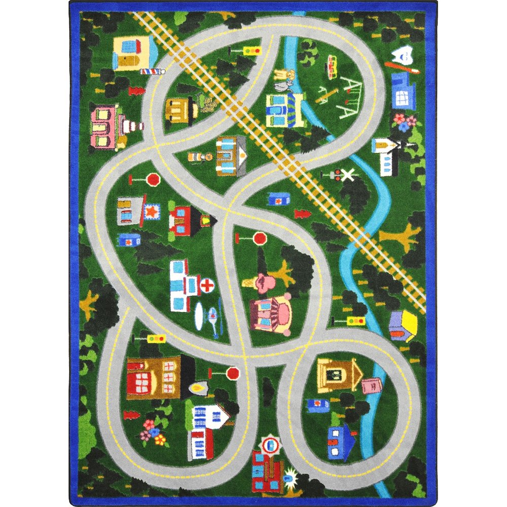Kid Essentials My Community Helpers 10'9" x 13'2" Area Rug in Color Multi. Picture 1