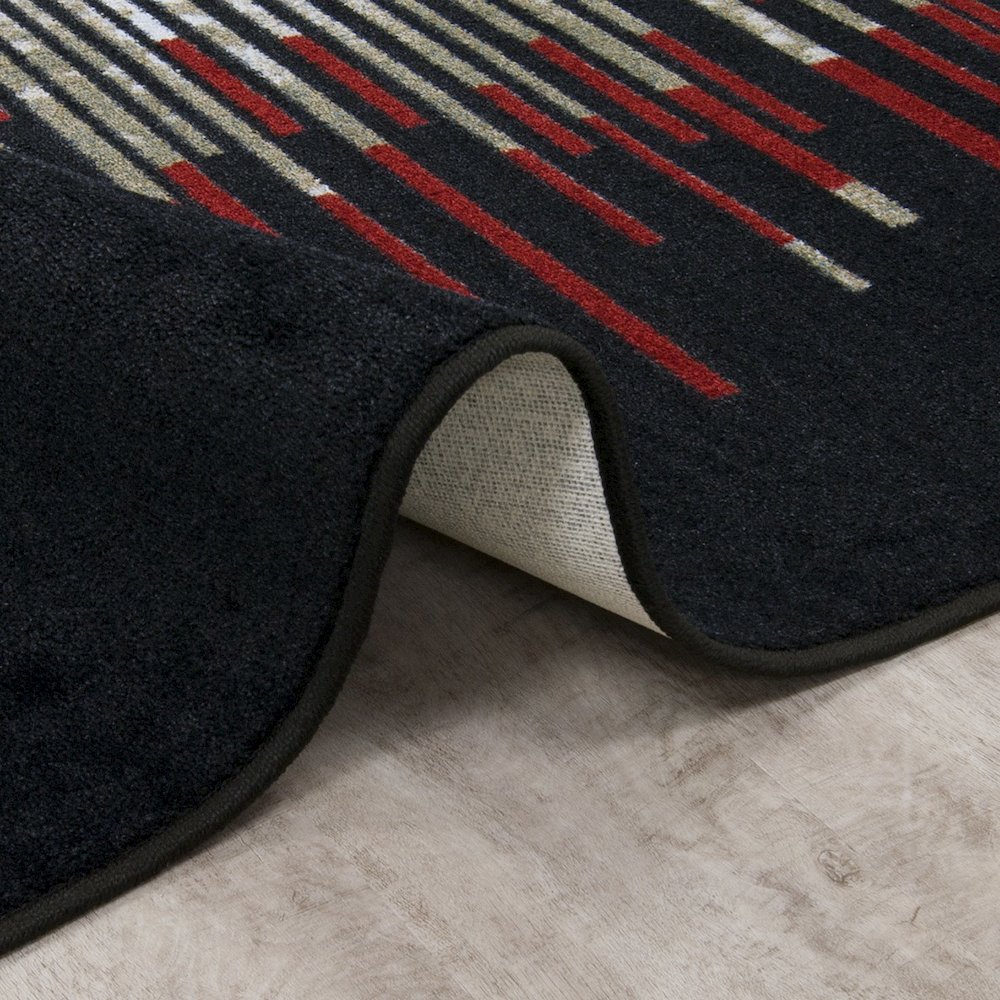 First Take Nightlife 7'8" x 10'9" Area Rug in Color Garnet. Picture 2