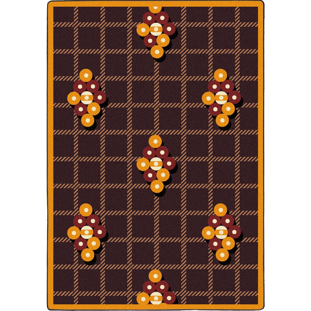 Games People Play Nine Ball 7'8" x 10'9" Area Rug in Color Burgundy. Picture 1